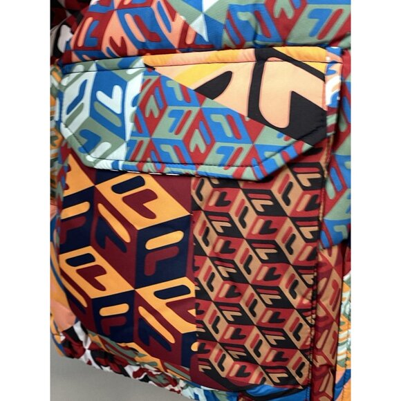 NWT FILA Men’s L Vostok Puffa Puffer Jacket Full Zip AOP Hooded F22UASM1 933 - Picture 5 of 16